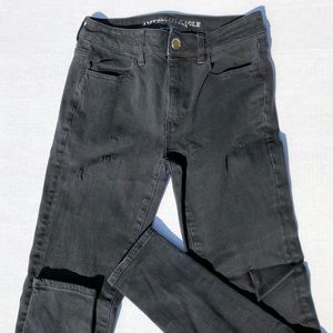 AE Black High Rise Super Stretch Jeggings Size 4